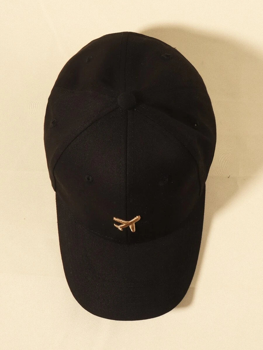 Airplane Embroidery Baseball Cap.